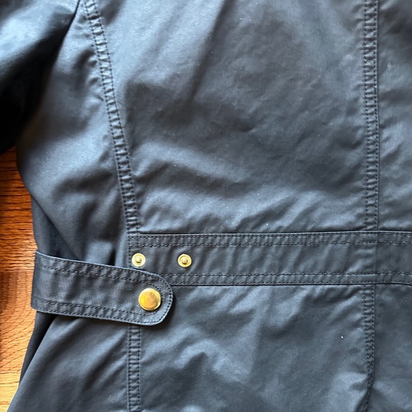 J Crew Resin coated black cotton Size XL jacket - Picture 3 of 6